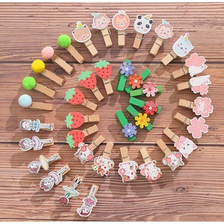 SET 10 KẸP GỖ MINI XINH XẮN - BỘ 10 KẸP GỖ TREO ẢNH PHONG CẢNH HÀN QUỐC