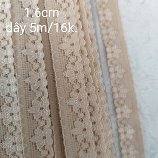 Ren thun viền trang trí, size 1.2cm đến 2cm(dây 5 mét)