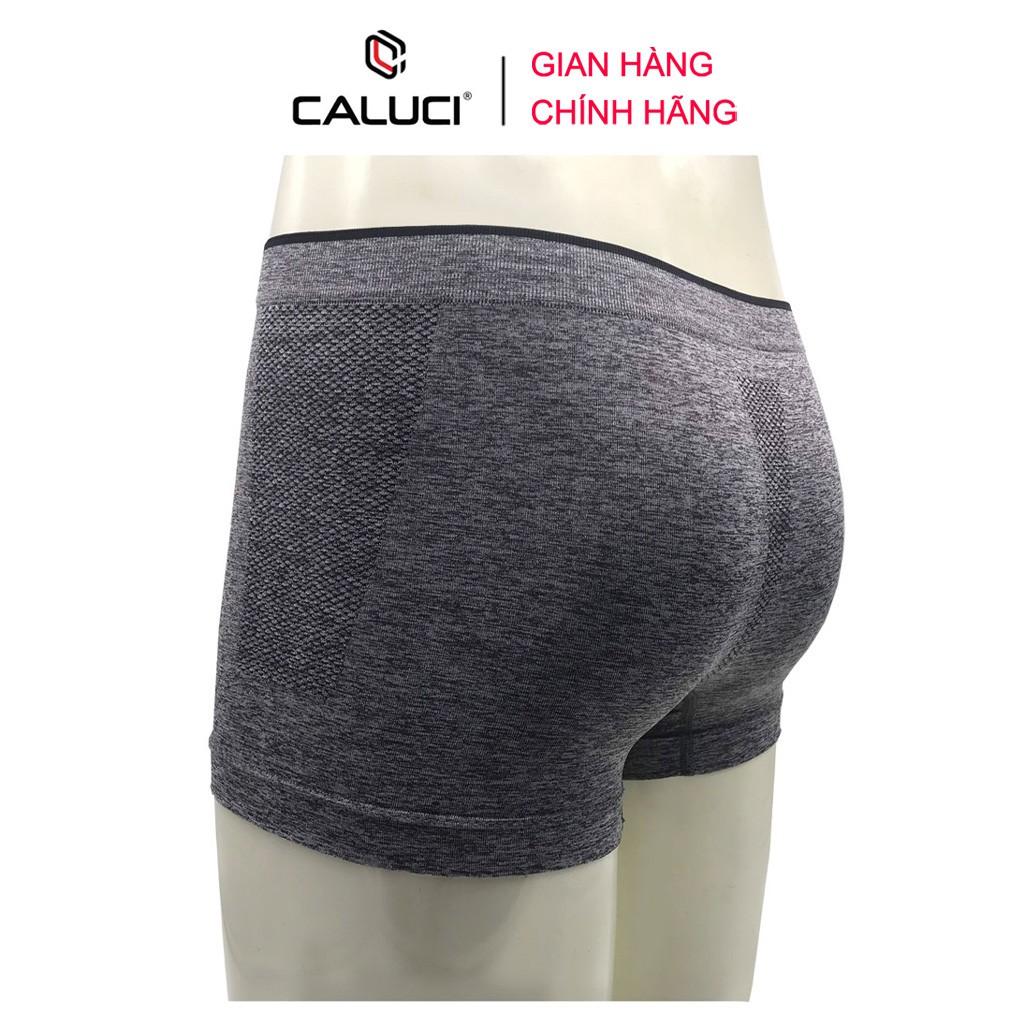 Quần lót nam Boxer CALUCI CA13, dệt liền cao cấp, xốp, nhẹ, mềm mịn, co giãn 4 chiều