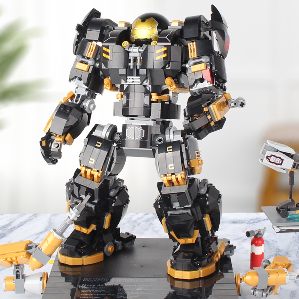 Đồ chơi lắp ráp Hulkbuster Black - Jisi 7142 Xếp hình thông minh Marvel Hulkbuster - Đồ chơi trí tuệ