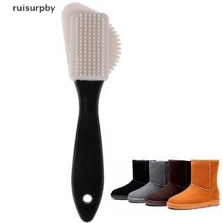 1PcsBlack 3 Side Cleaning Brush Suede Nubuck Boot Shoes S Shape Shoe Cleaner  Hot Sell