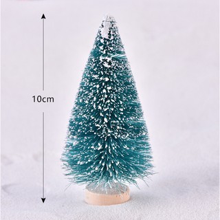 Mô hình cây thông Noel với đế gỗ trang trí tiểu cảnh, bonsai, DIY