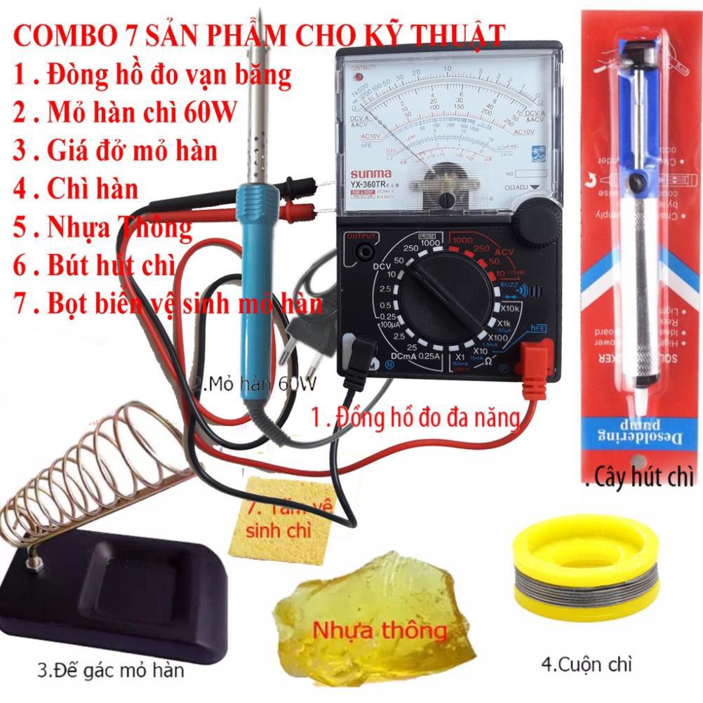 Đồng hồ đo kim vạn năng SUNMA YX-360TRe-l-b + 6 món kỹ thuật hàn