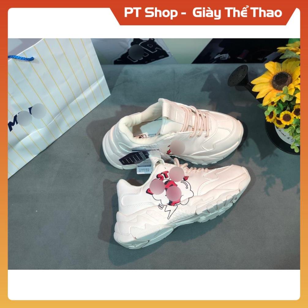[FreeShip – Hàng Xịn] Giày thể thao M.L.B chữ B Boston Trắng Hồng Full hộp, Giầy Sneaker M.L.B Boston chữ B hồng trắng