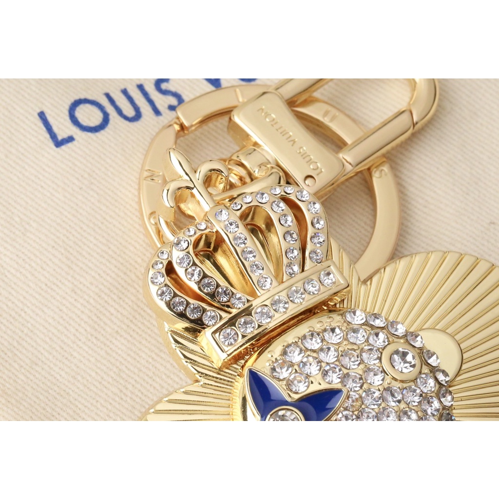 Móc Khóa Hình Vương Miện Hoa Hướng Dương Bằng Thép Titanium Mạ Vàng Thời Trang 2023