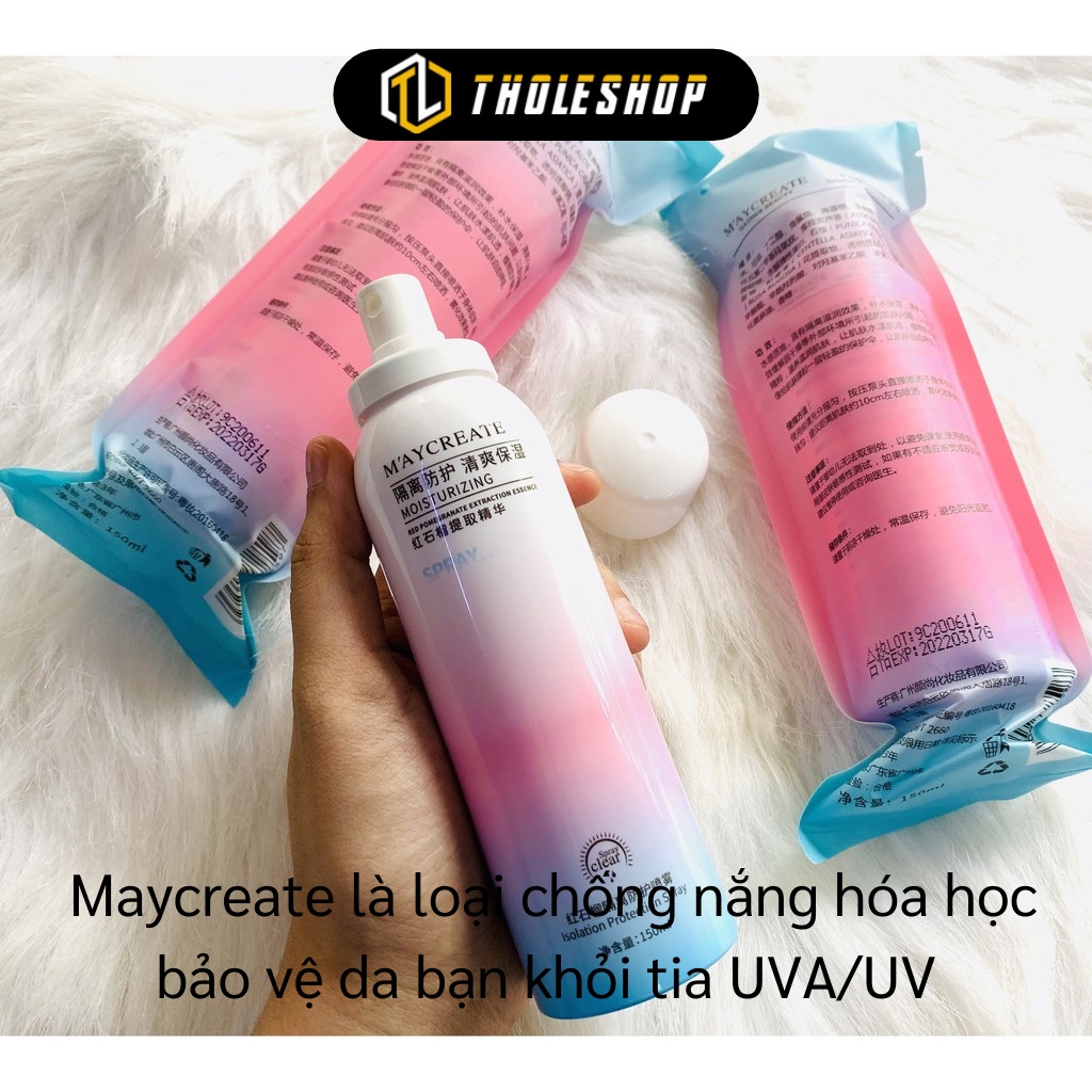 Xịt Chống Nắng - Chai Xịt Chống Nắng Trắng Da Mayceate 150ml Bảo Vệ Da Khỏi Tia UV 6557