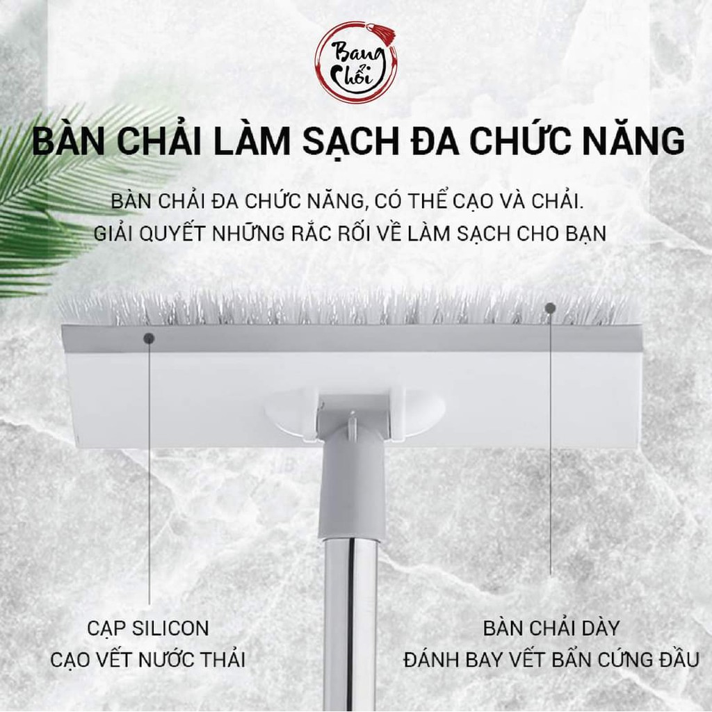 Chổi lau sàn , cây lau sàn gạt nước quét gạch 2 đầu tiện lợi dễ điều chỉnh chiều dài LOCK & COCK