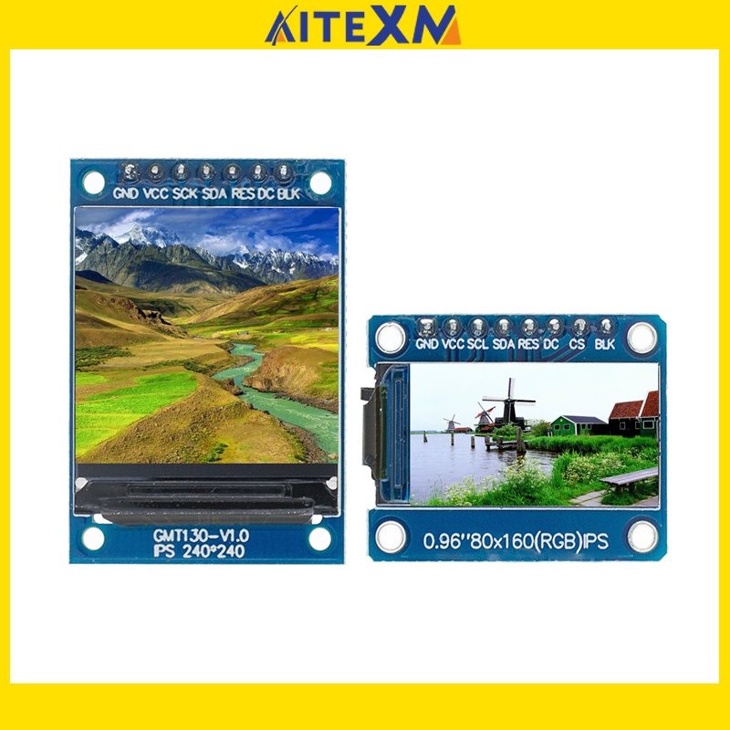 Mô Đun Màn Hình Tft 0.96 / 1.3 inch IPS 7P SPI HD 65K ST7735 IC 80*160 Chuyên Dụng Cho Arduino