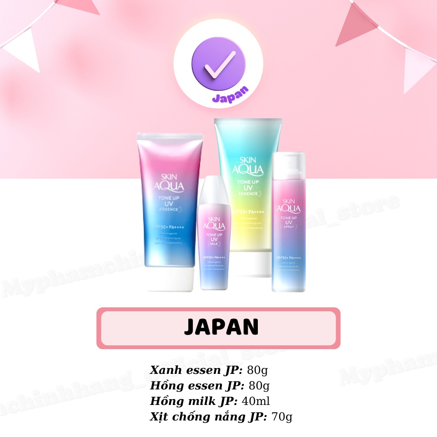 Kem chống nắng kiềm dầu nâng tông Sunplay Skin Aqua Tone Up UV Milk 50g