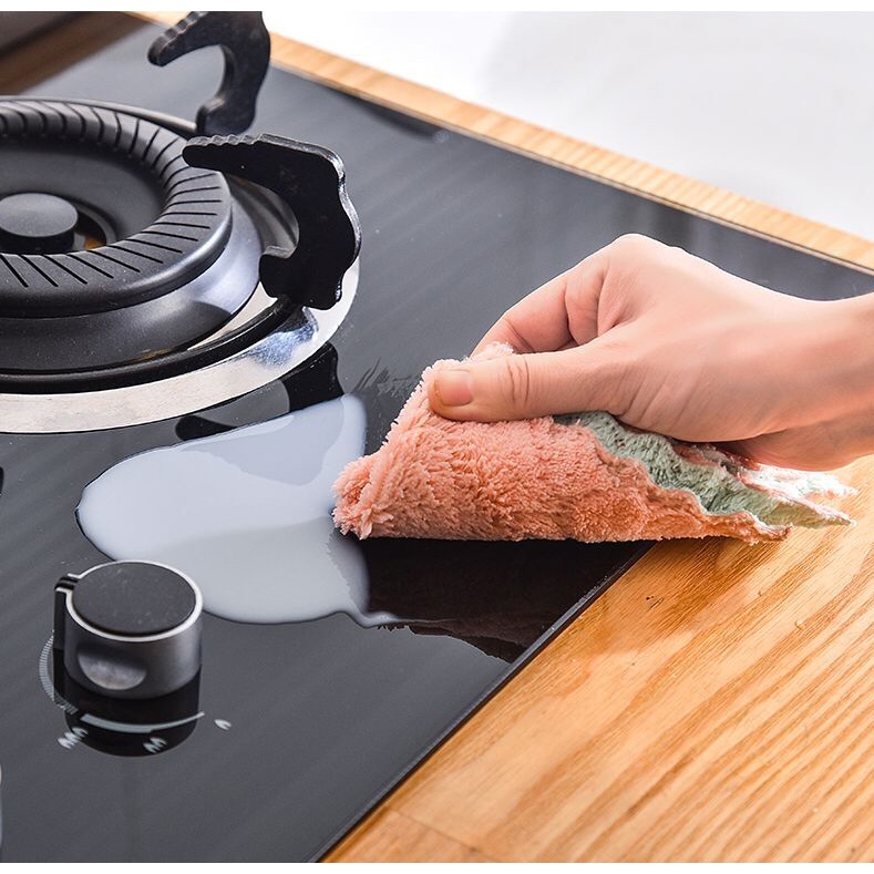 Khăn vi sợi siêu thấm hút dùng lau dọn đồ dùng tiện dụng cho nhà bếp
