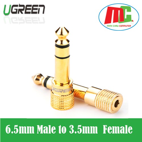 [Mã ELHACE giảm 4% đơn 300K] Đầu Jack Chuyển Đổi Từ Cổng 3.5mm Cái Sang Cổng 6.5mm UGREEN 20503 - Hàng Chính Hãng