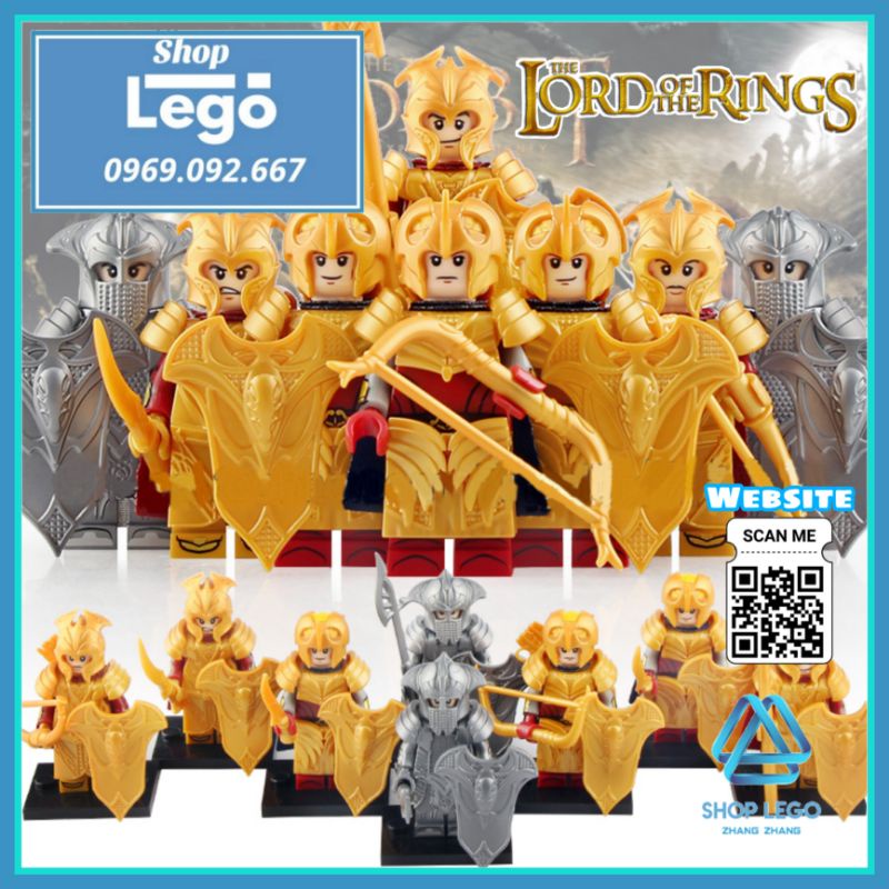 Xếp hình Mô hình tộc tiên Elven Soldiers trong The Lord of the Rings Lego Minifigures Koruit KT1050