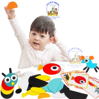 Ghép hình gỗ con vật funboard đồ chơi xếp hình giúp bé luyện sự sáng tạo khéo léo và phát triển trí tưởng tượng
