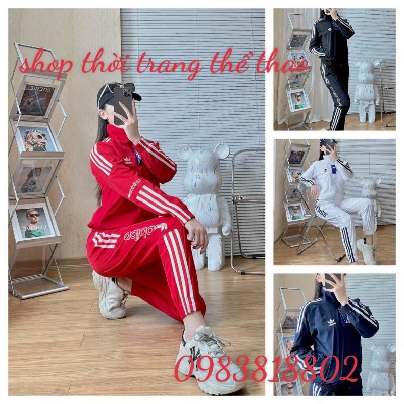 bộ gió 2 lớp Adidass chất gió mịn bộ thu đông nữ hàng chất lượng cao FULL TAG cam kết như hình