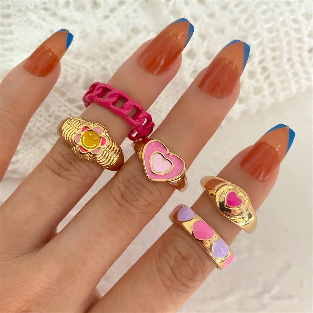 Set 2 nhẫn tay kiểu dáng vintage thời trang cao cấp cho nữ