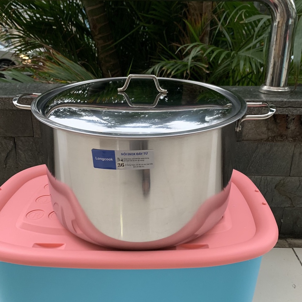 Nồi luộc gà Inox loại to size 36cm - An toàn, Tiện lợi