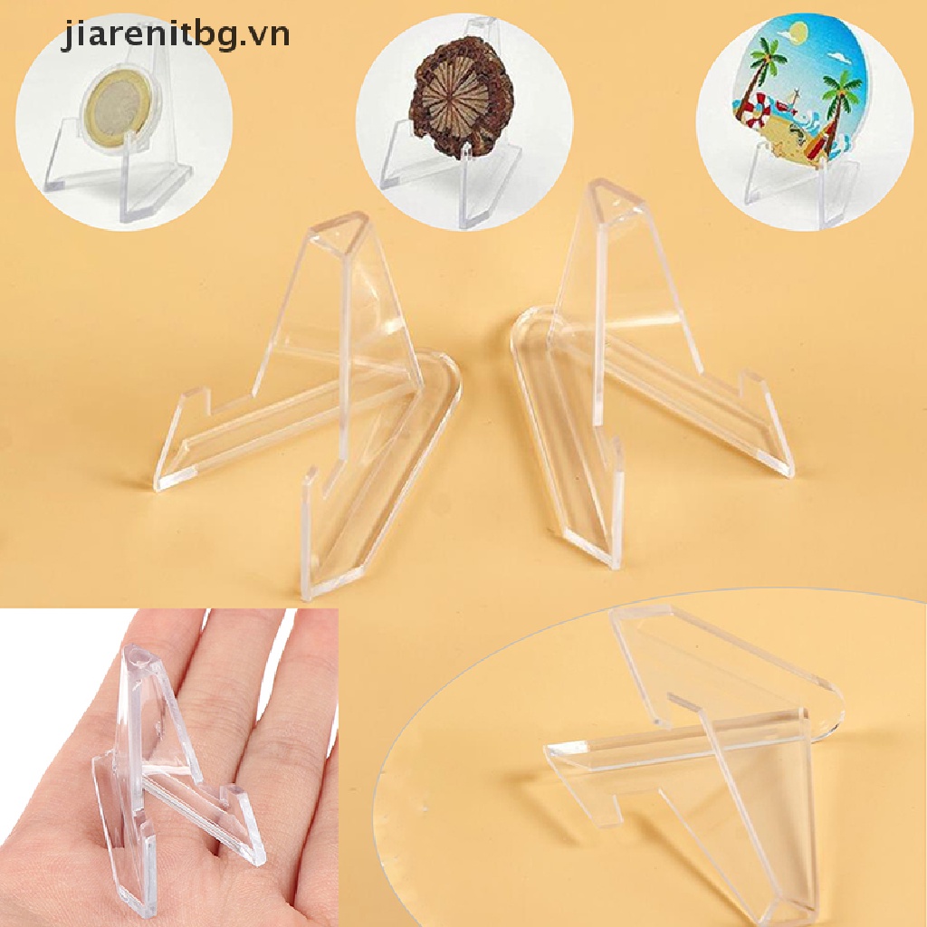 JJ 2Pcs Collectibles Coin Medal Badge Holder Card Display Jewelry Holder Show Stand VN