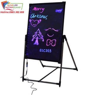 Combo 3 sản phẩm : bảng huỳnh quang 60x80, chân đỡ inox, hộp bút dạ quang 8 cây