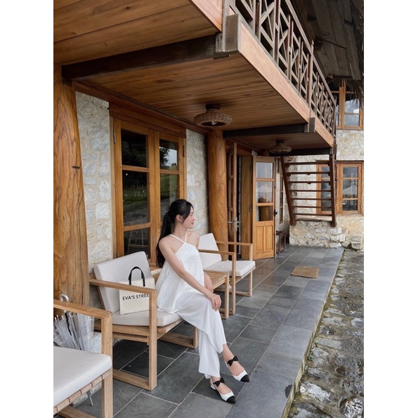 Giày bệt quai nơ tiểu thư