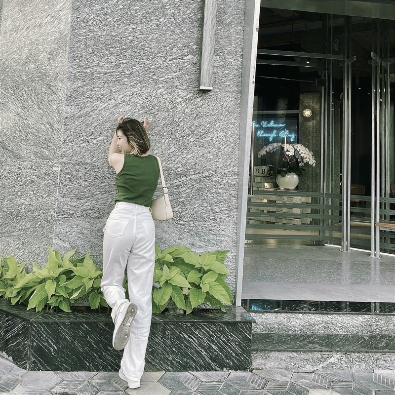 QUẦN JEAN TRẮNG ỐNG RỘNG CẠP CAO - SWAGGI -  HÌNH CHỤP THẬT | BigBuy360 - bigbuy360.vn