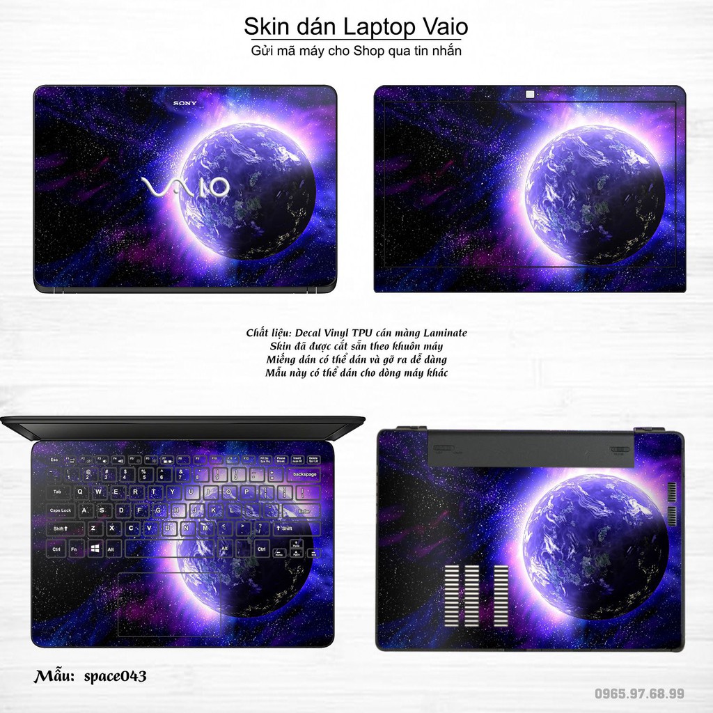 Skin dán Laptop Sony Vaio in hình không gian nhiều mẫu 8 (inbox mã máy cho Shop)