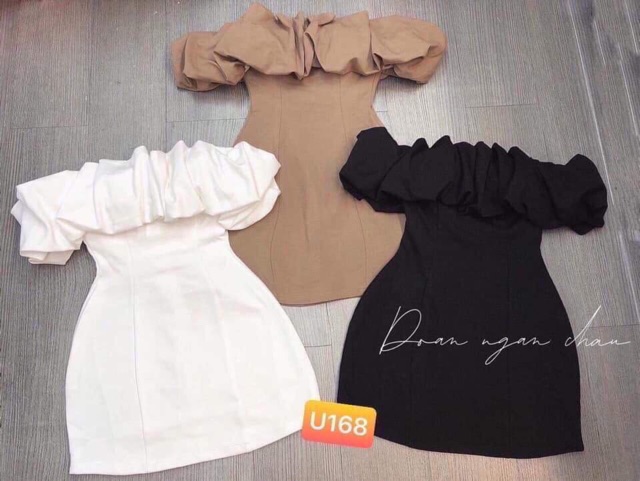 Đầm trễ vai nhăn ngực có mút Ảnh thật video | BigBuy360 - bigbuy360.vn