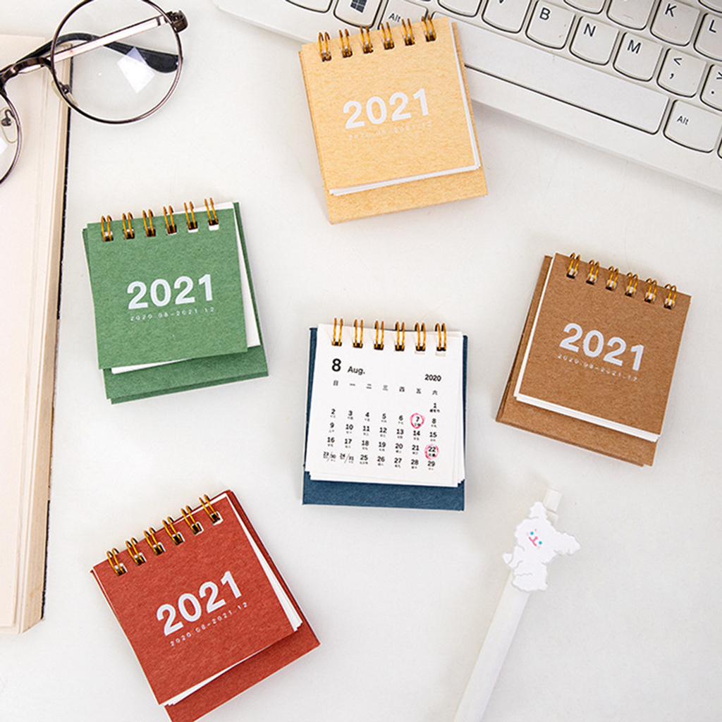 someryer 2021 Solid Color Paper Calendar Annual Agenda Daily Scheduler Desk Decor Planner