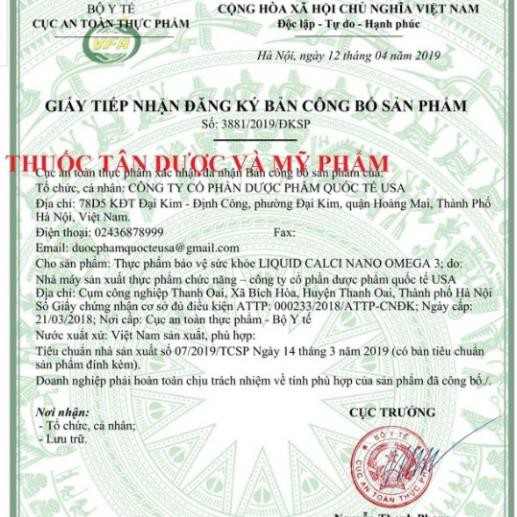 Viên uống Liquid Canxi Nano bổ sung canxi, phòng ngừa loãng xương, phát triển chiều cao, chống còi xương