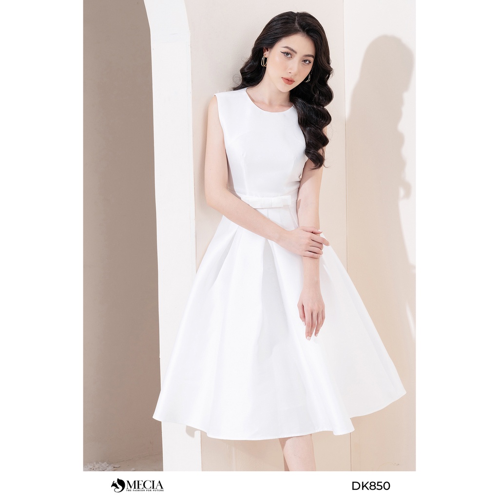 Đầm xòe cao cấp MECIA nơ eo sang trọng DK850