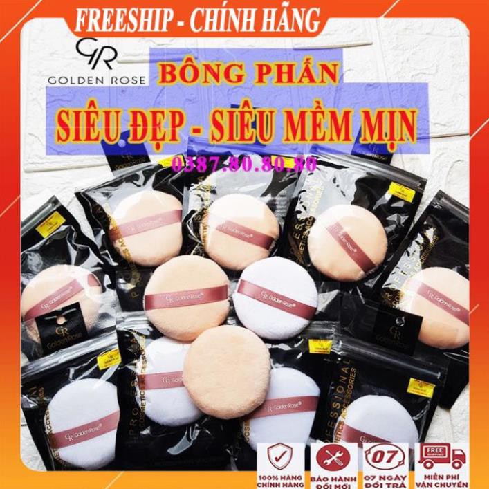 [FreeShip-HÀNG CHÍNH HÃNG] Bông phấn trang điếm Golden Rose siêu đẹp, siêu mềm mịn/ Bông đánh phấn phủ cao cấp