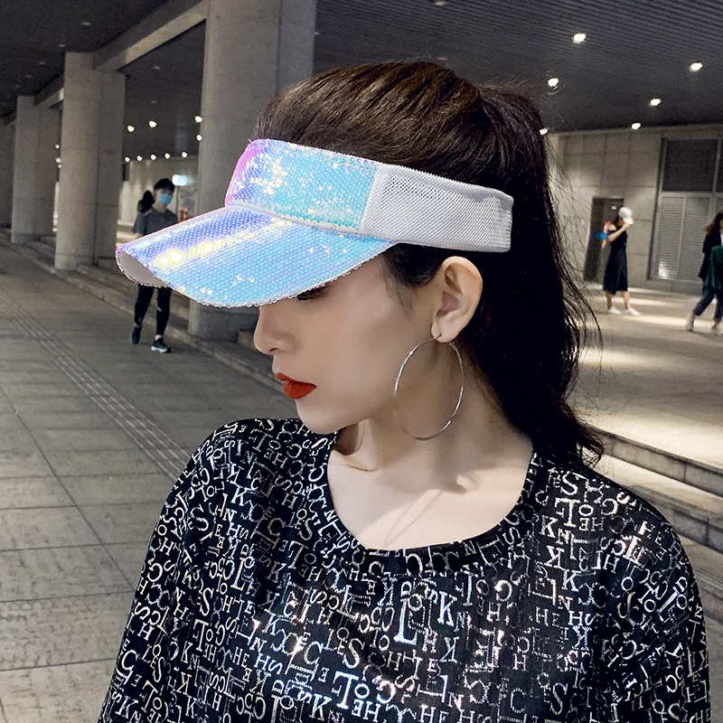 Nón Lưỡi Trai Nửa Đầu Đính Kim Tuyến Lấp Lánh Thời Trang Hàn Quốc