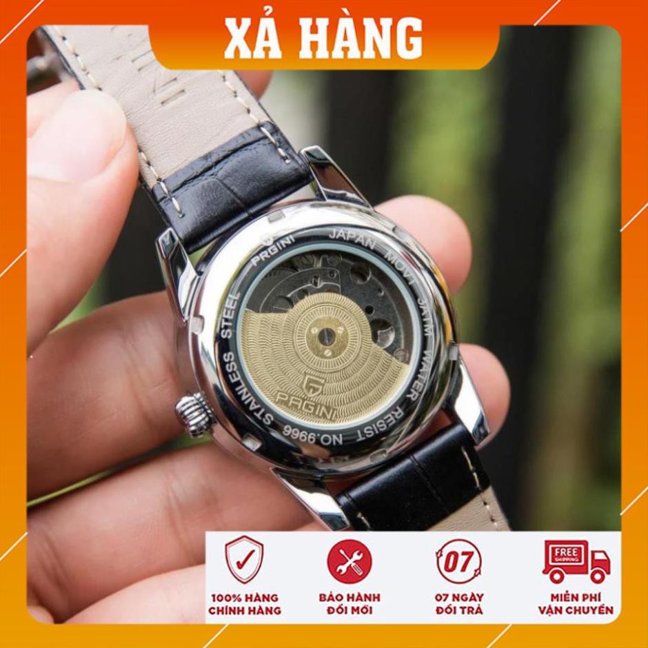 [Chính Hãng 100%] Đồng Hồ Nam PAGINI PA19966 - Đồng hồ cơ automatic lộ máy hàng chính hãng, Bảo hành 5 năm