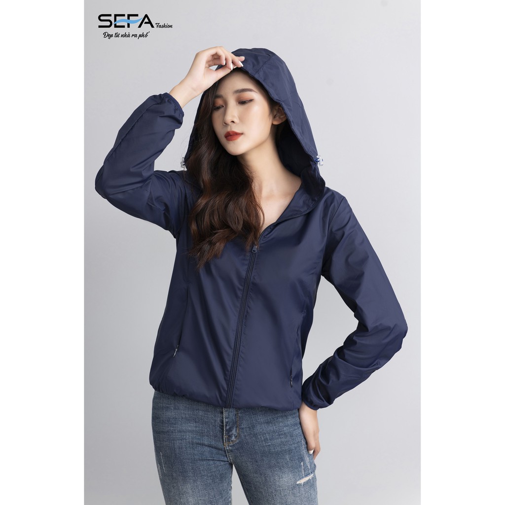 Áo gió nữ vân SEFA hai lớp | BigBuy360 - bigbuy360.vn