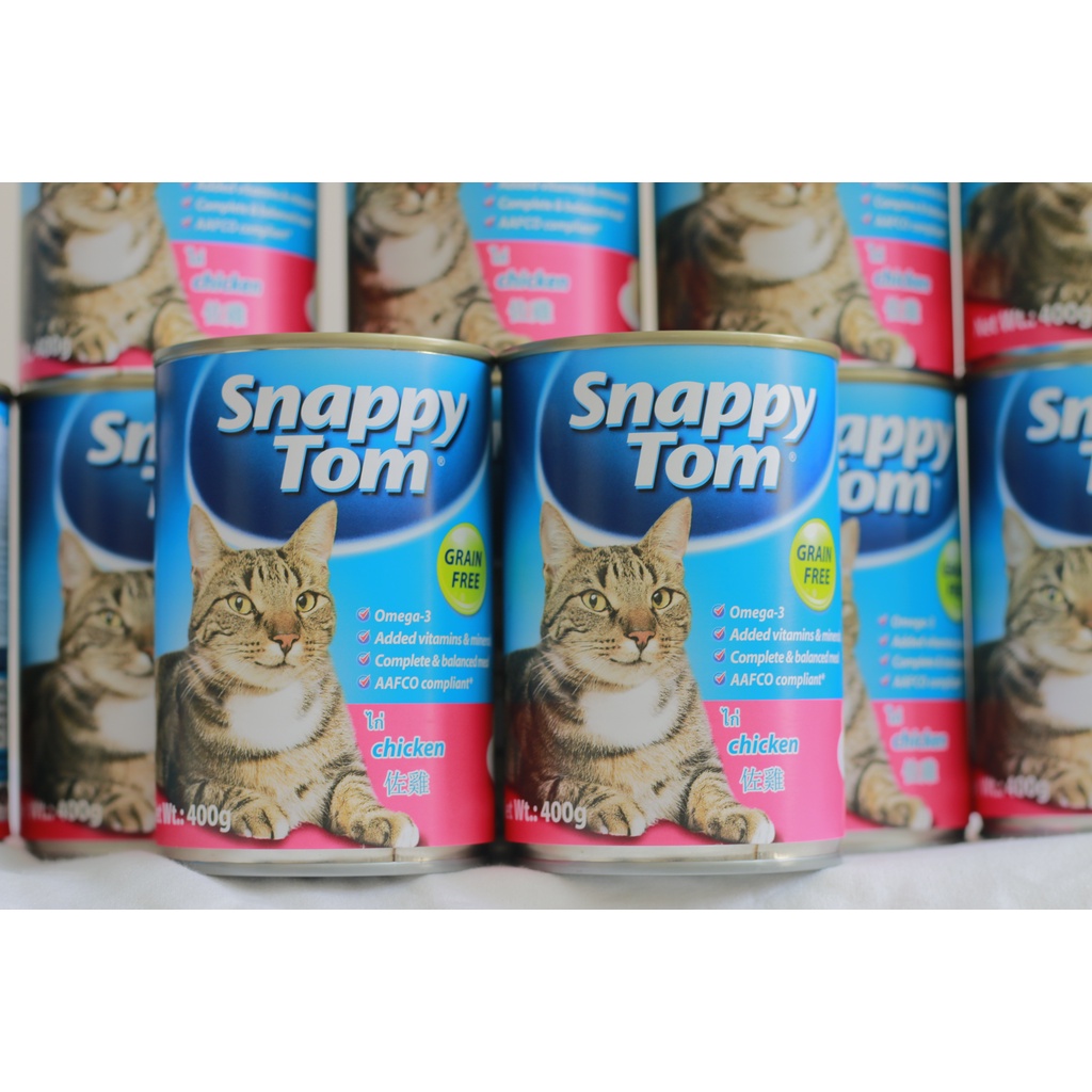 Pate Snappy Tom lon 400g cho mèo trưởng thành xuất xứ Thái Lan chính hãng