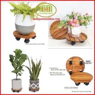 Đế để chậu có bánh xe linh hoạt xoay 360 độ, di chuyển cây dễ dàng