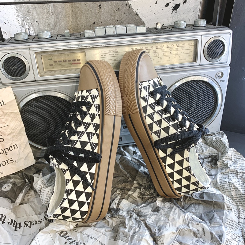 QiaoYiLuo Giày Thể Thao Canvas Qiaoyiluo Phong Cách Mới Xuân Hè Dễ Phối Đồ Cho Nữ