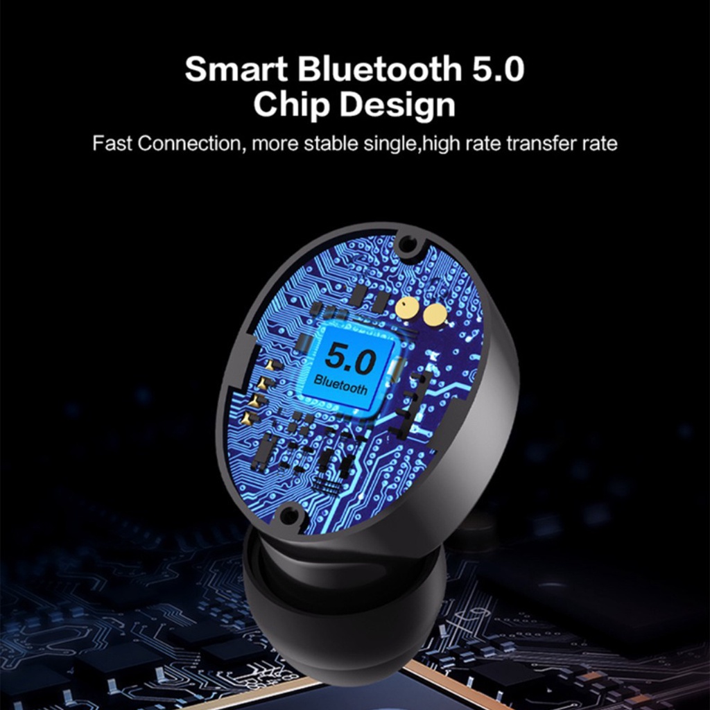 Set 2 tai nghe nhét tai bluetooth không dây LENOVO HT18 chống ồn thông minh màn hình LED điều khiển cảm ứng HiFi