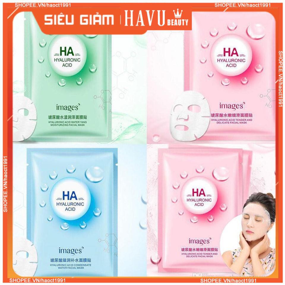 Mặt Nạ HA HYALURONIC ACID Giấy Dưỡng Trắng Da - Cấp ẩm, Giữ Ẩm Mịn Da Se Khít Lỗ Chân Lông - Thải Độc Tố HA Images | BigBuy360 - bigbuy360.vn