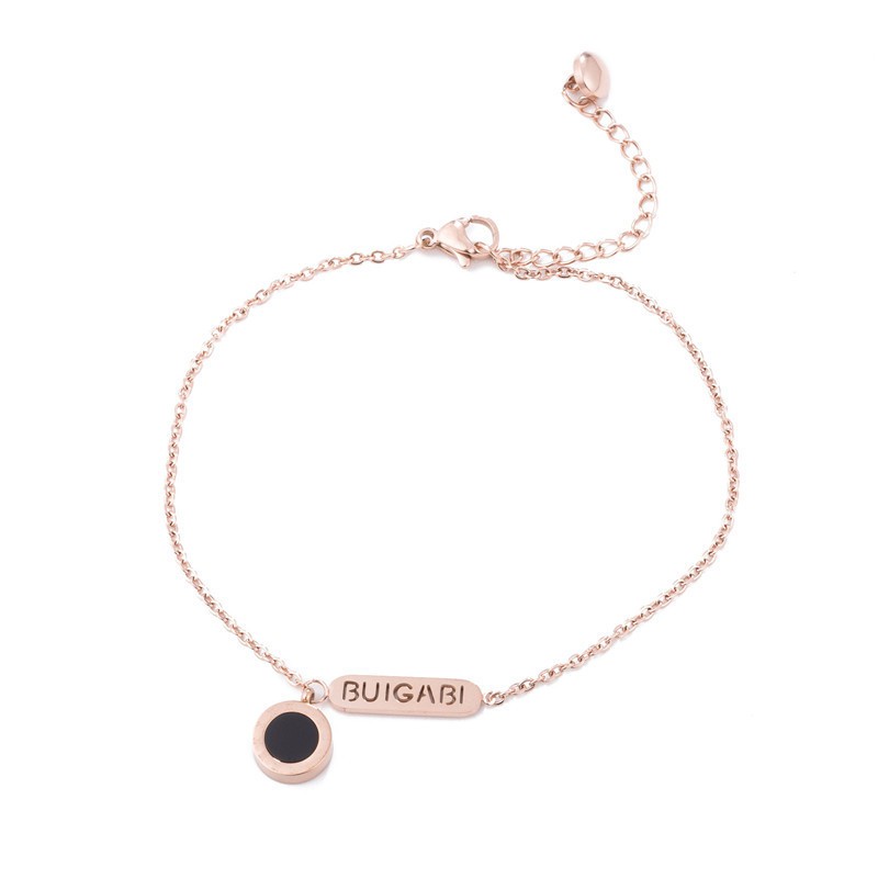Korean rose gold classic double-sided titanium steel 18K gold anklet, the quality does not fade, the new product is beautiful and fashionable