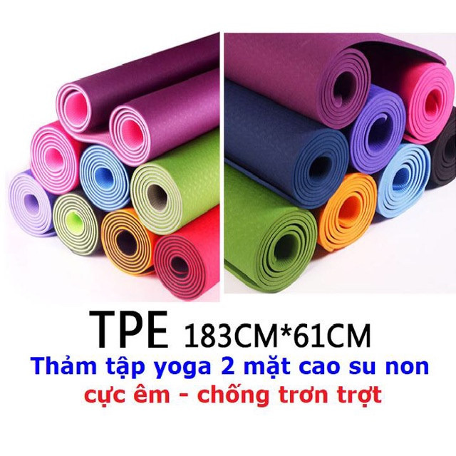 🔋Thảm tập yoga xốp- thảm tập yoga cao su non