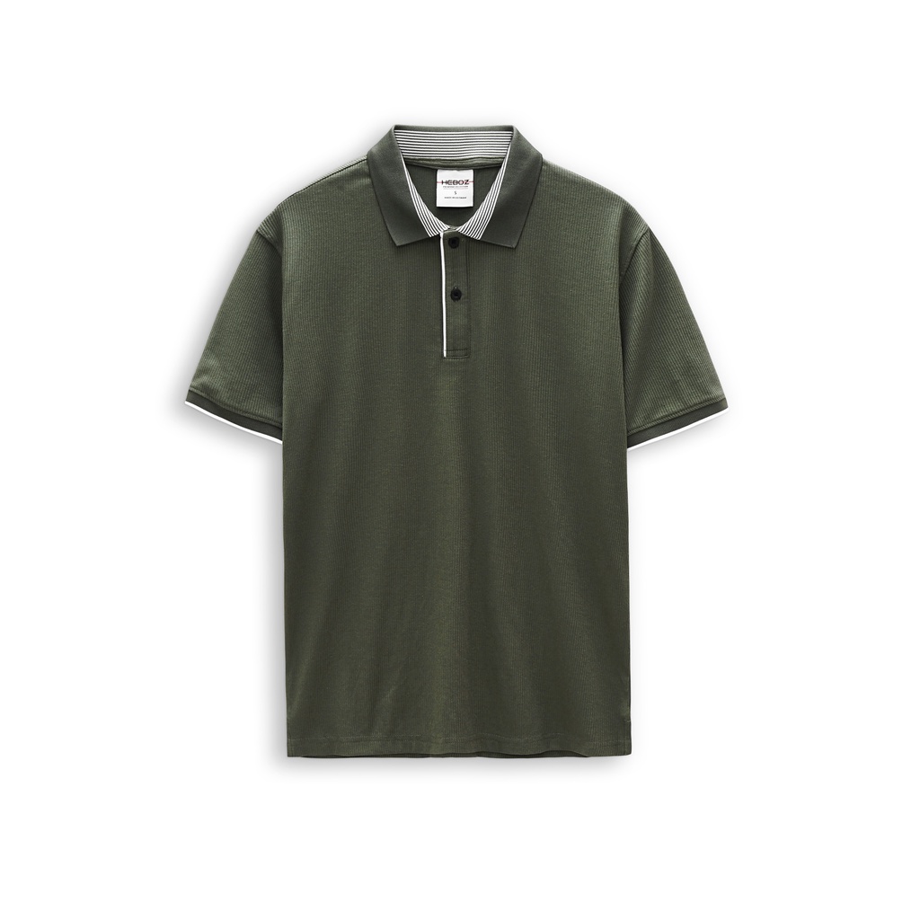 Áo polo nam sợi dệt Heboz 4M, chất cotton gân lạnh co dãn tốt, thoáng khí thấm hút tốt - 00001166