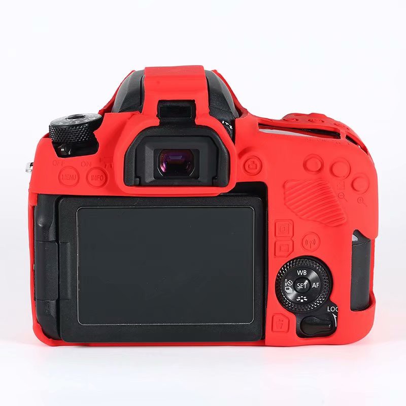 Vỏ silicon bảo vệ cho máy ảnh Canon 5D3 5DR 5DS 5D4 5DIV 6D 2 6DII 77D 750D 80D 800D 1300D 1500D