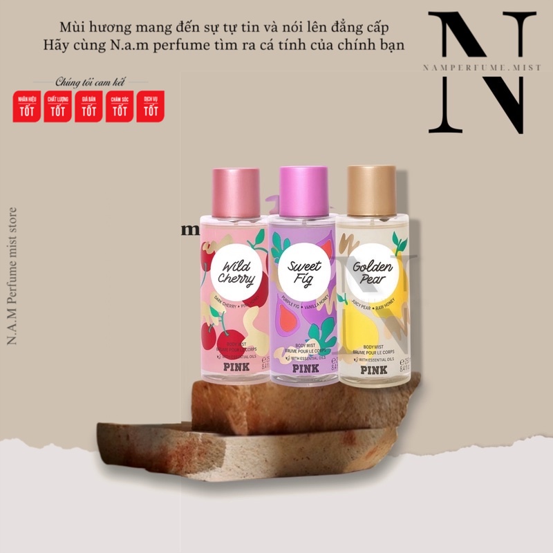 Extra Addicting Limited | Xịt thơm Body Mist Victoria’s Secret | Golden Pear | Wild Cherry | Sweet Fig