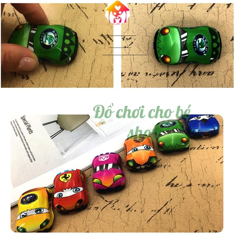 Đồ chơi trẻ em ô tô mini kéo lùi chạy cót nhiều màu chó bé từ 1 đến 4 tuổi