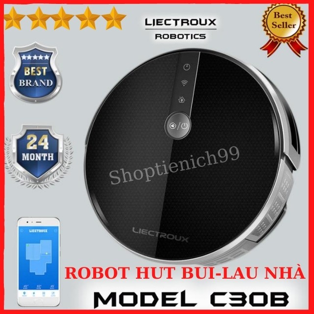 Robot Hút Bụi Và Lau Nhà Cao Cấp Liectroux C30B Hàng Chính Hãng Pin Siêu Bền Hoạt Động Cả Trên Thảm