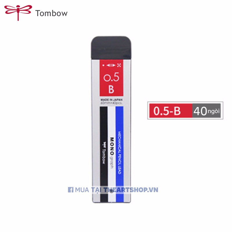 Ngòi chì bấm cơ khí màu đen TOMBOW Mono Graph MG cao cấp Nhật Bản 0.3/0.5mm