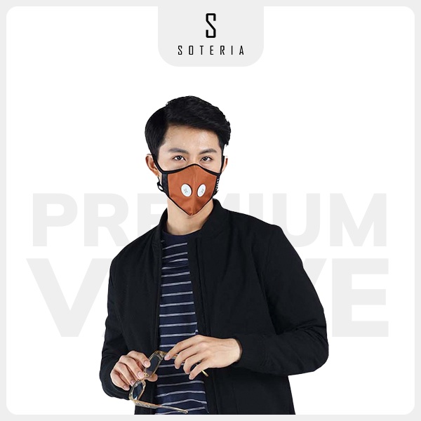 Khẩu trang thời trang SOTERIA Rust ST235 - N95 lọc hơn 99% bụi mịn 0.1 micro- Size S,M,L