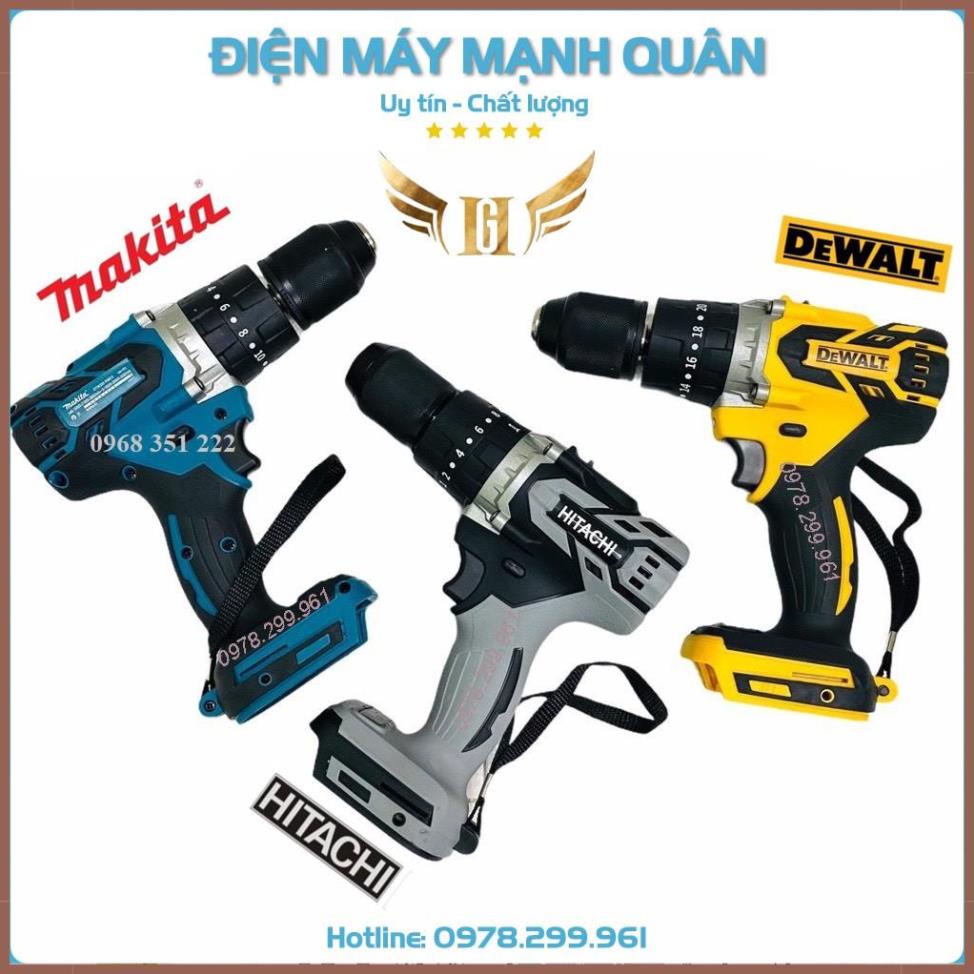 Thân Máy Khoan Pin Ma.kita, Hita.chi, De.walt, Đầu 13mm, Động Cơ Không Chổi Than, 3 Chức Năng