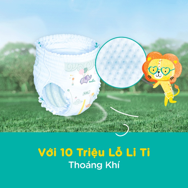 [Nhập MKBMT6 Giảm 6% Đơn từ 399K] Tã Quần Pampers Điều Hoà Gói Lớn L60/XL52/XXL44