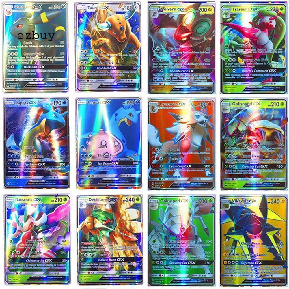 Set 100 Tấm Thẻ Bài Đồ Chơi In Hình Pokemon Dễ Thương Xinh Xắn